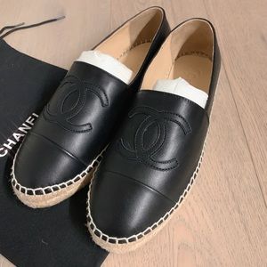 Chanel leather espadrilles